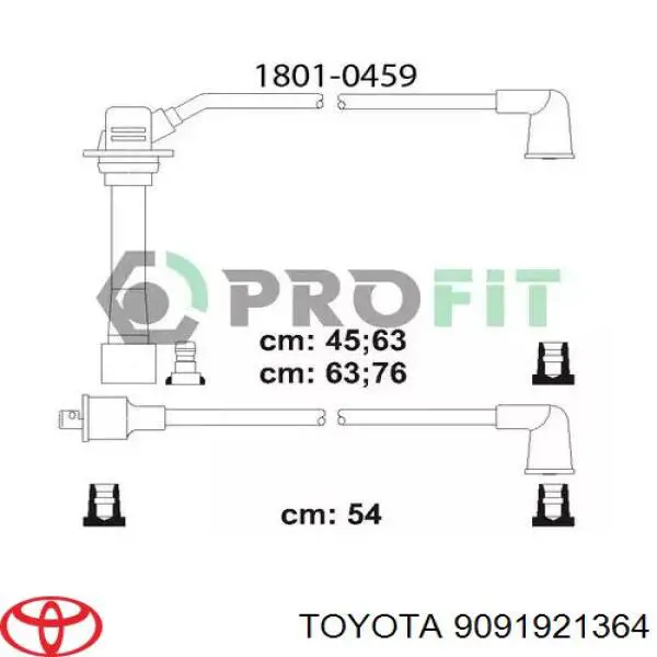 9091921364 Toyota juego de cables de encendido