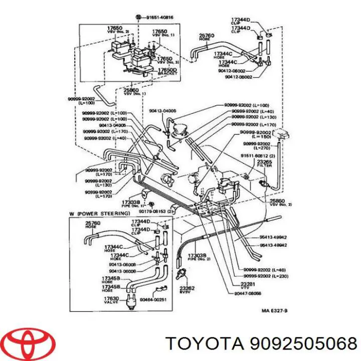  Sensor de vacío y temperatura para Toyota Picnic XM1