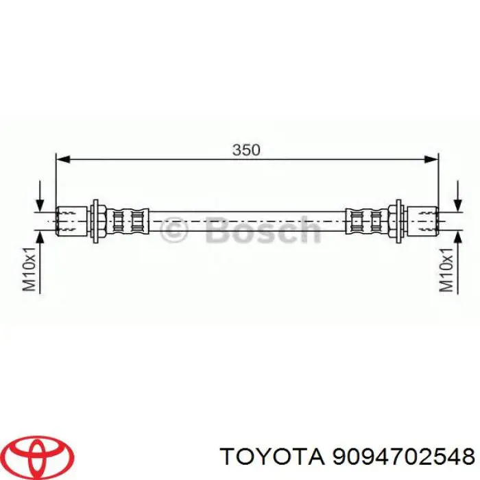 9094702548 Toyota tubo flexible de frenos trasero