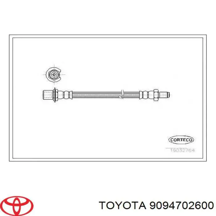 9094702600 Toyota tubo flexible de frenos trasero