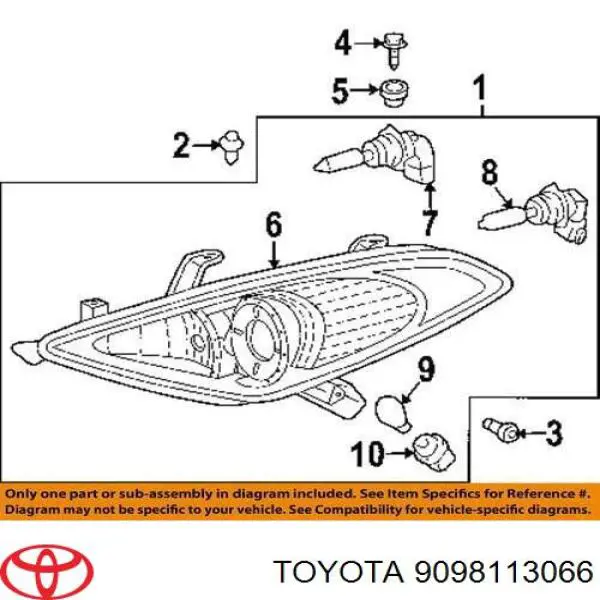 9098113066 Toyota bombilla halógena