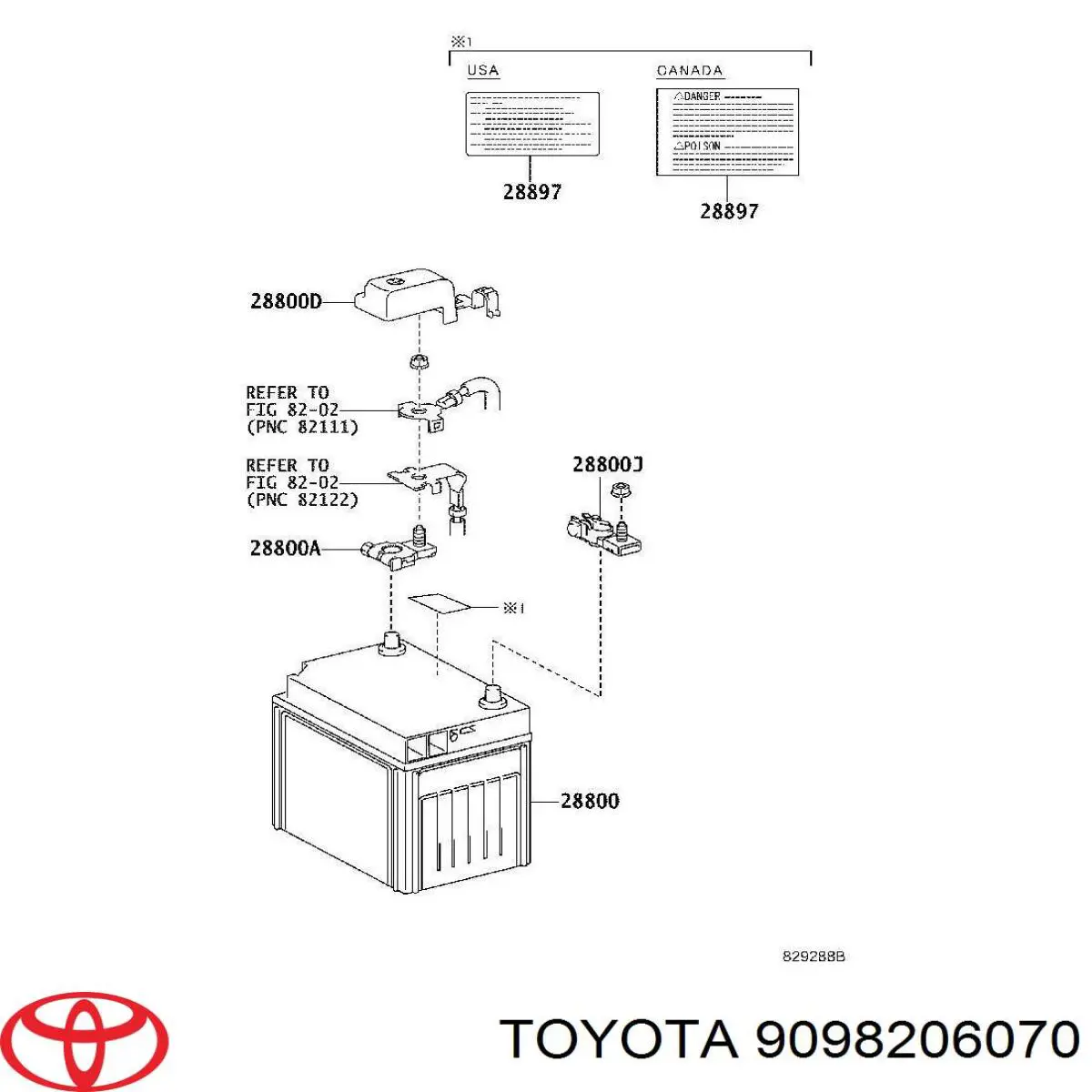 9098206070 Toyota suspension original oem terminal bateria