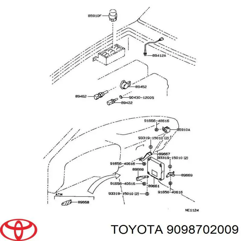  Relé, ventilador de habitáculo para Toyota Carina T19