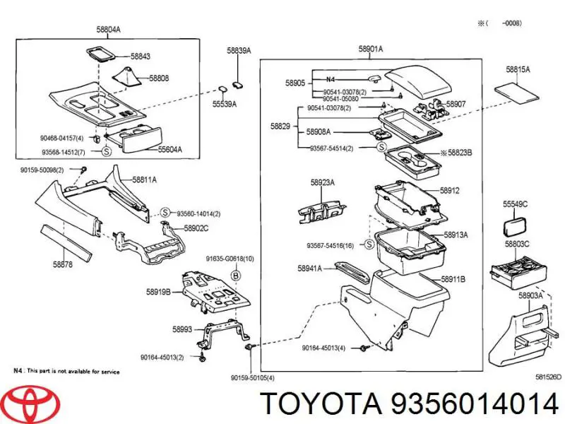 9356014014 Toyota 