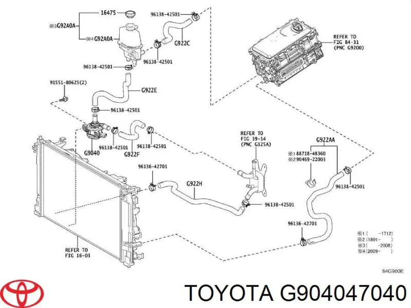  Bomba de agua, adicional eléctrico para Toyota Corolla E21