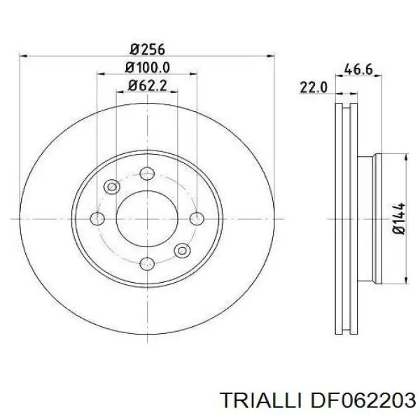 DF 062203 Trialli disco de freno trasero