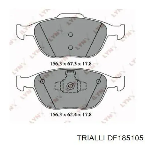 DF 185105 Trialli disco de freno trasero