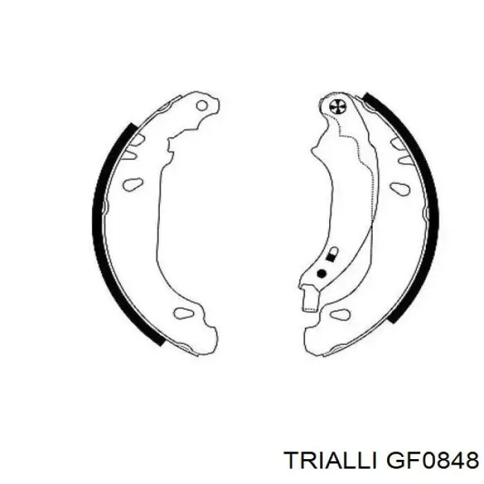 GF0848 Trialli zapatas de frenos de tambor traseras