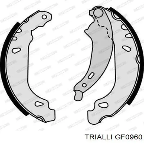 GF0960 Trialli zapatas de frenos de tambor traseras