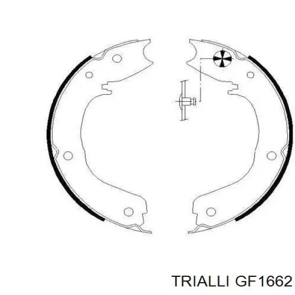 GF1662 Trialli juego de zapatas de frenos, freno de estacionamiento