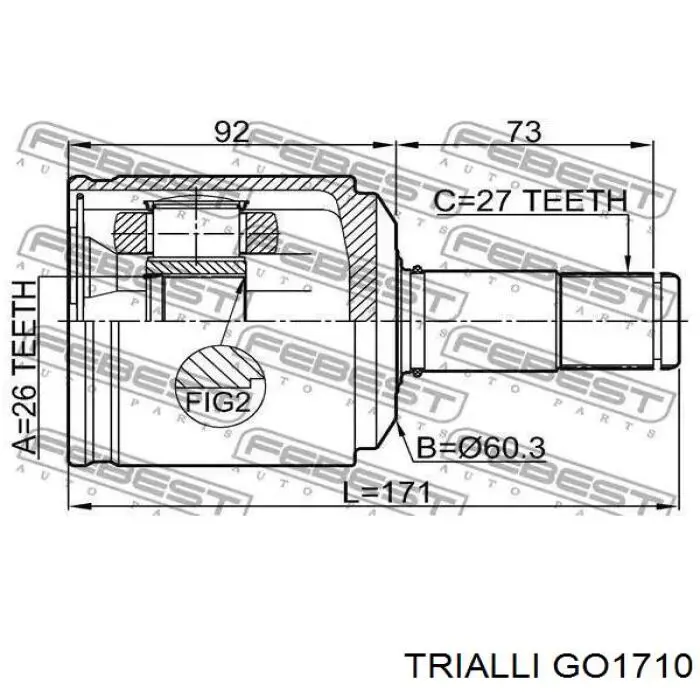  Junta homocinética exterior delantera para SsangYong Actyon 