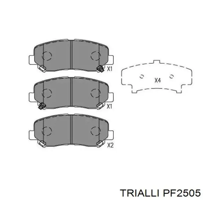 PF2505 Trialli pastillas de freno delanteras