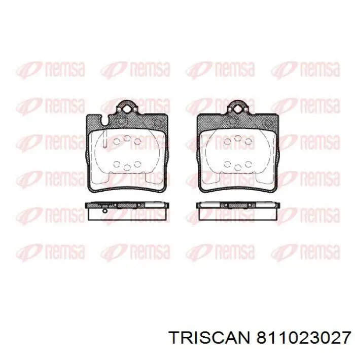 811023027 Triscan pastillas de freno traseras