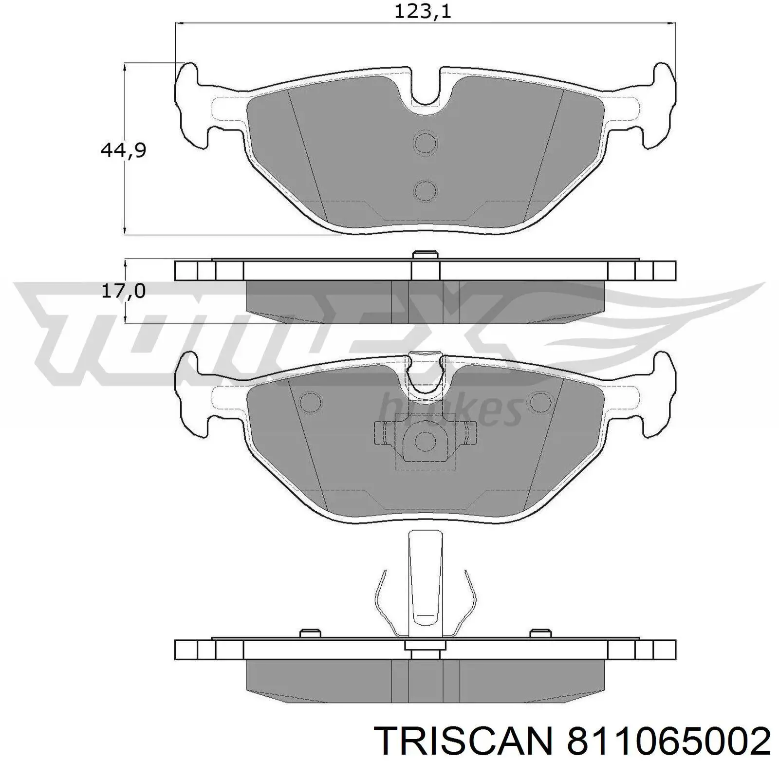 811065002 Triscan pastillas de freno traseras