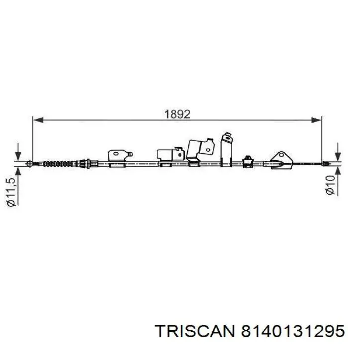  Cable de freno de mano trasero izquierdo para Toyota Auris E15