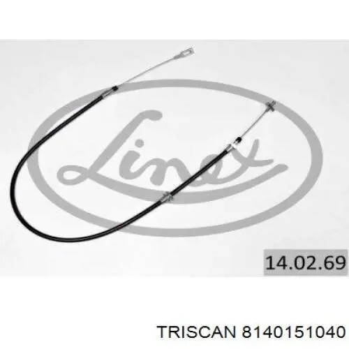 504347502 Iveco cable de freno de mano trasero derecho/izquierdo