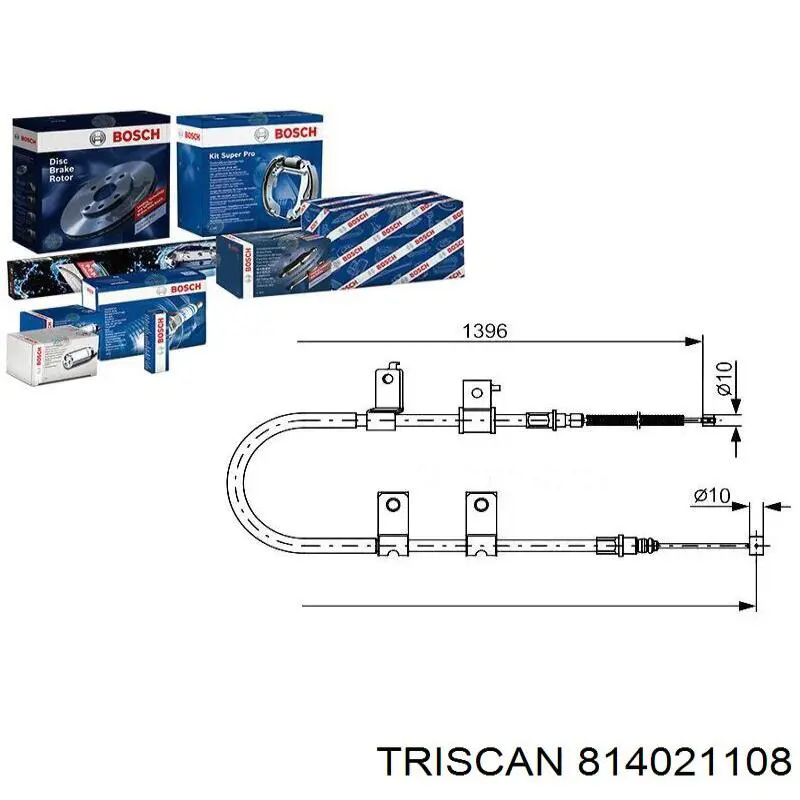  Cable de freno de mano trasero derecho para Chevrolet Aveo T250, T255