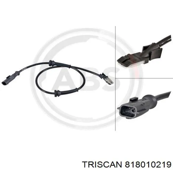 8180 10219 Triscan sensor abs trasero izquierdo