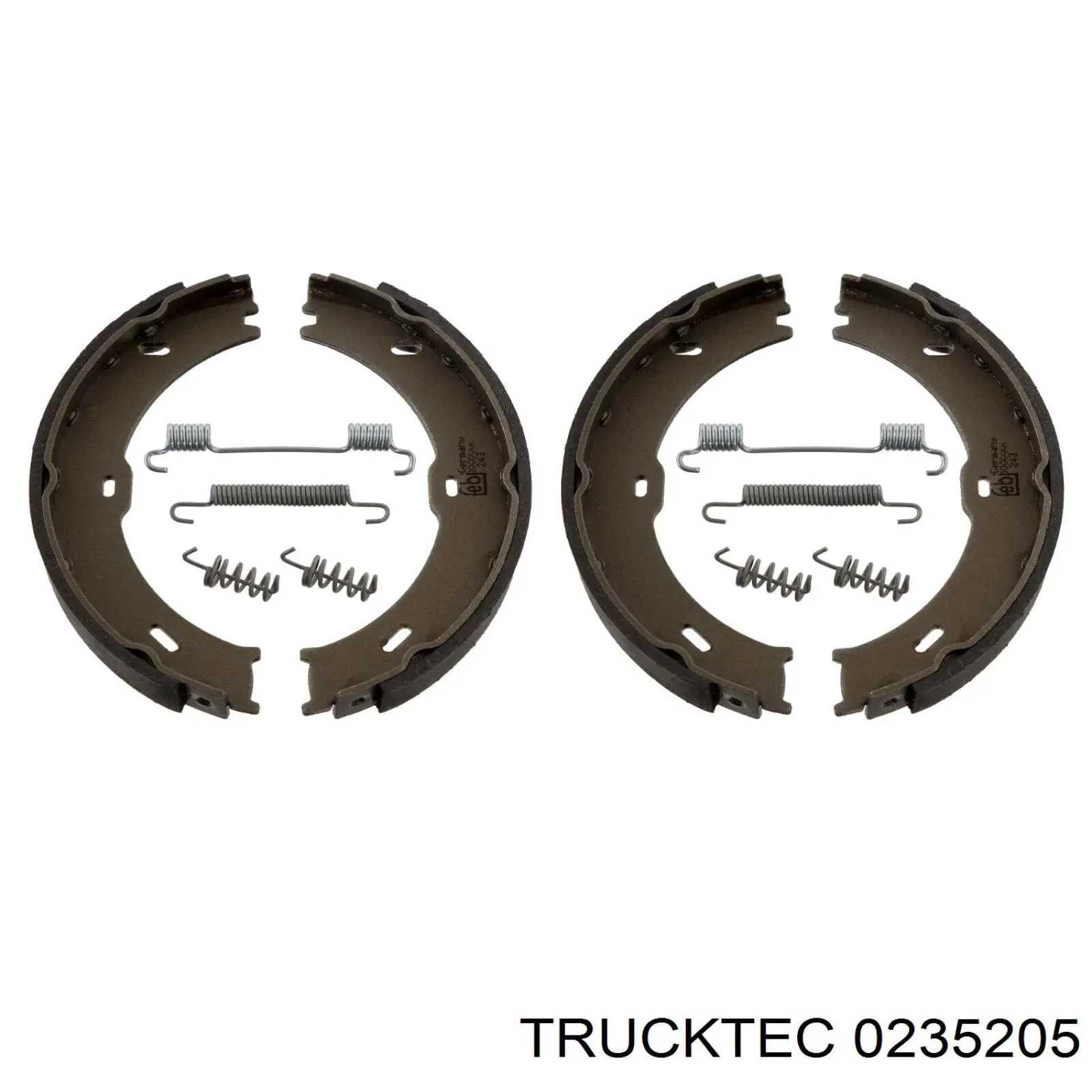 02.35.205 Trucktec juego de zapatas de frenos, freno de estacionamiento