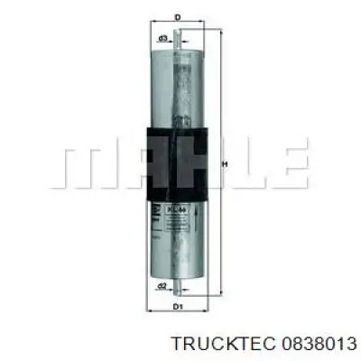 0838013 Trucktec filtro combustible