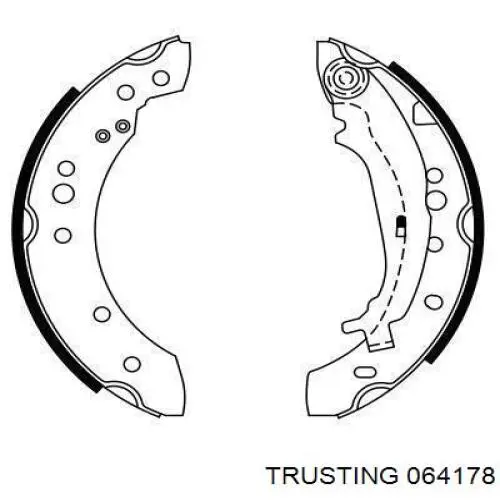 064178 Trusting zapatas de frenos de tambor traseras