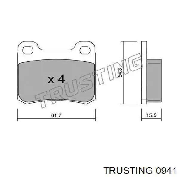 094.1 Trusting pastillas de freno traseras