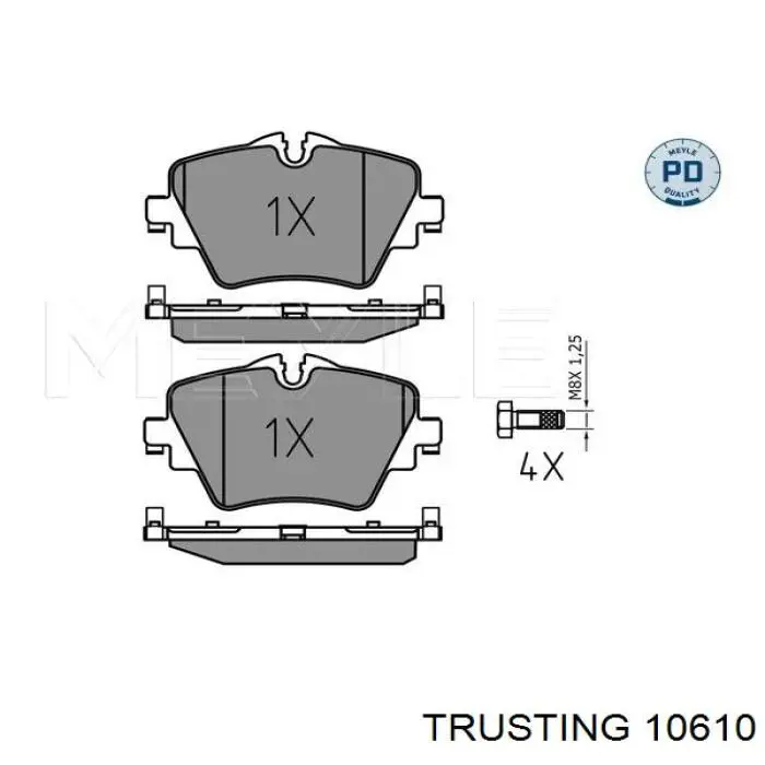 1061.0 Trusting pastillas de freno delanteras