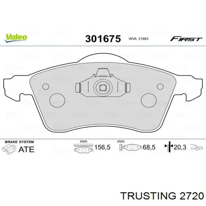 272.0 Trusting pastillas de freno delanteras