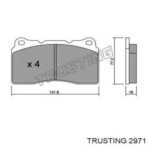 297.1 Trusting pastillas de freno delanteras