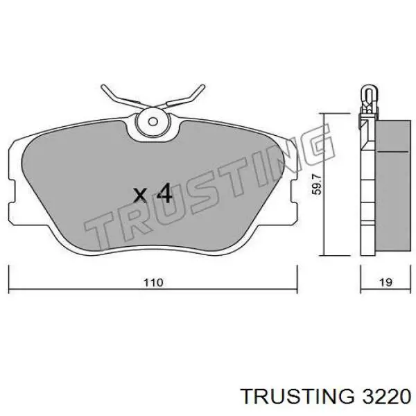 322.0 Trusting pastillas de freno delanteras