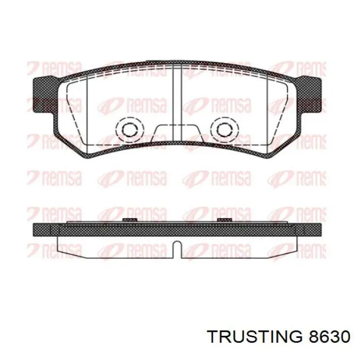 863.0 Trusting pastillas de freno traseras