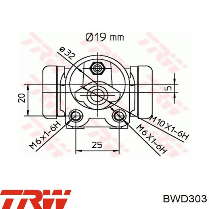 8671020572 Renault (RVI) cilindro de freno de rueda trasero