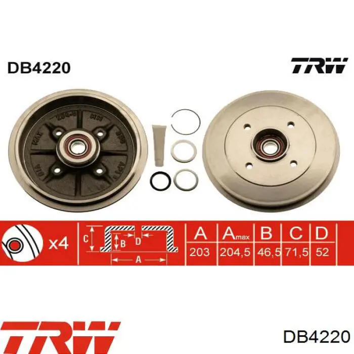 TA0610C Japan Parts freno de tambor trasero