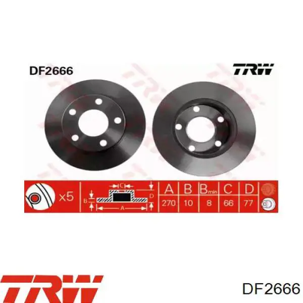 8577511 Brembo disco de freno trasero