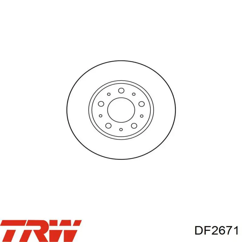 DF2671 TRW freno de disco delantero