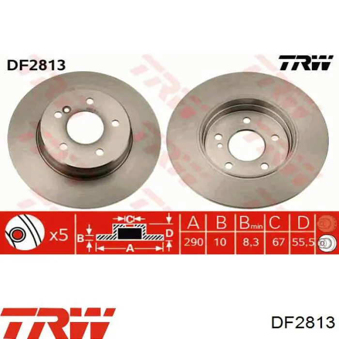  Disco de freno trasero para Mercedes CLK C208