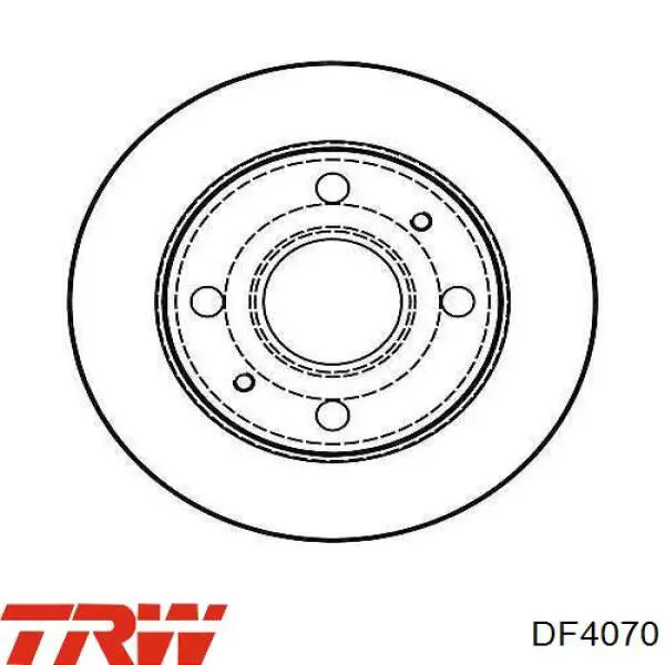 DF4070 TRW freno de disco delantero