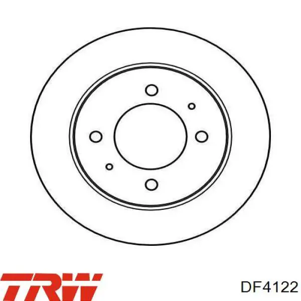 DF4122 TRW disco de freno trasero