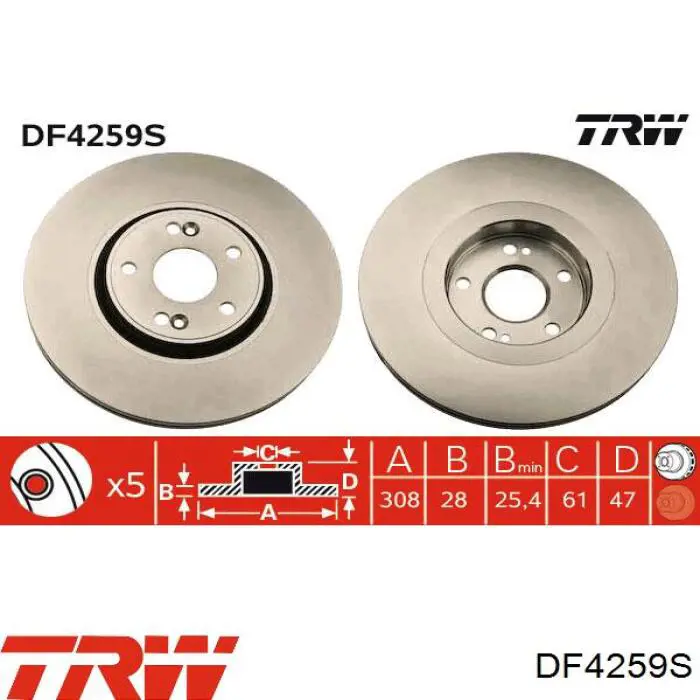 CD7511V Bremsi freno de disco delantero