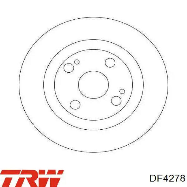 DF4278 TRW disco de freno trasero