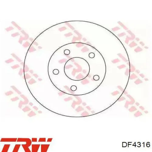 DF4316 TRW freno de disco delantero