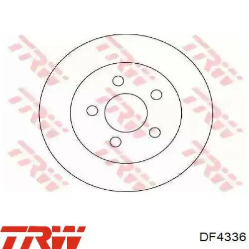 DF4336 TRW disco de freno trasero