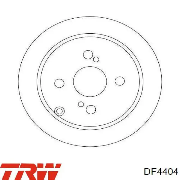 DF4404 TRW disco de freno trasero