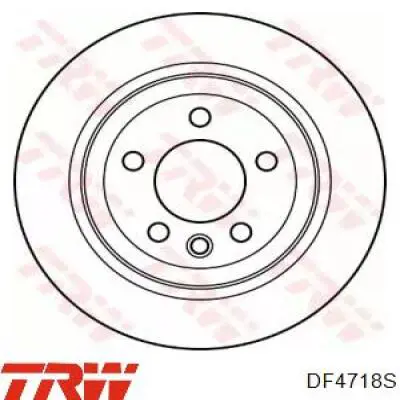 DF4718S TRW disco de freno trasero