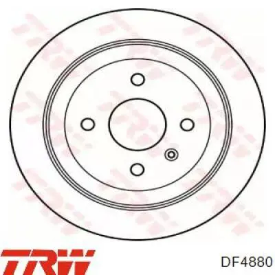 DF4880 TRW disco de freno trasero