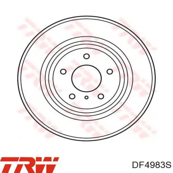 DF4983S TRW freno de disco delantero