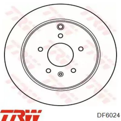 DF6024 TRW disco de freno trasero