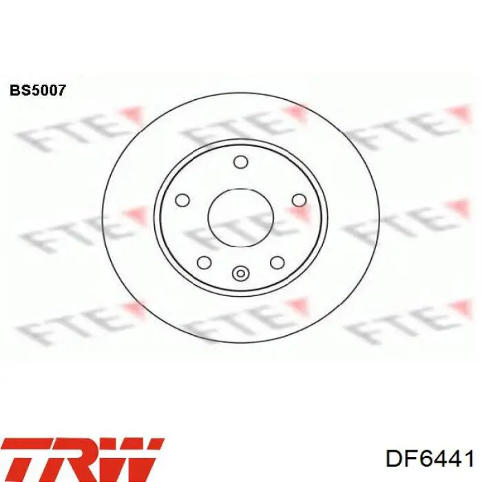 DF6441 TRW freno de disco delantero