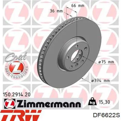 171459 Febi freno de disco delantero