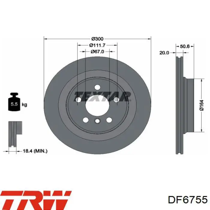 CD8763V Bremsi disco de freno trasero